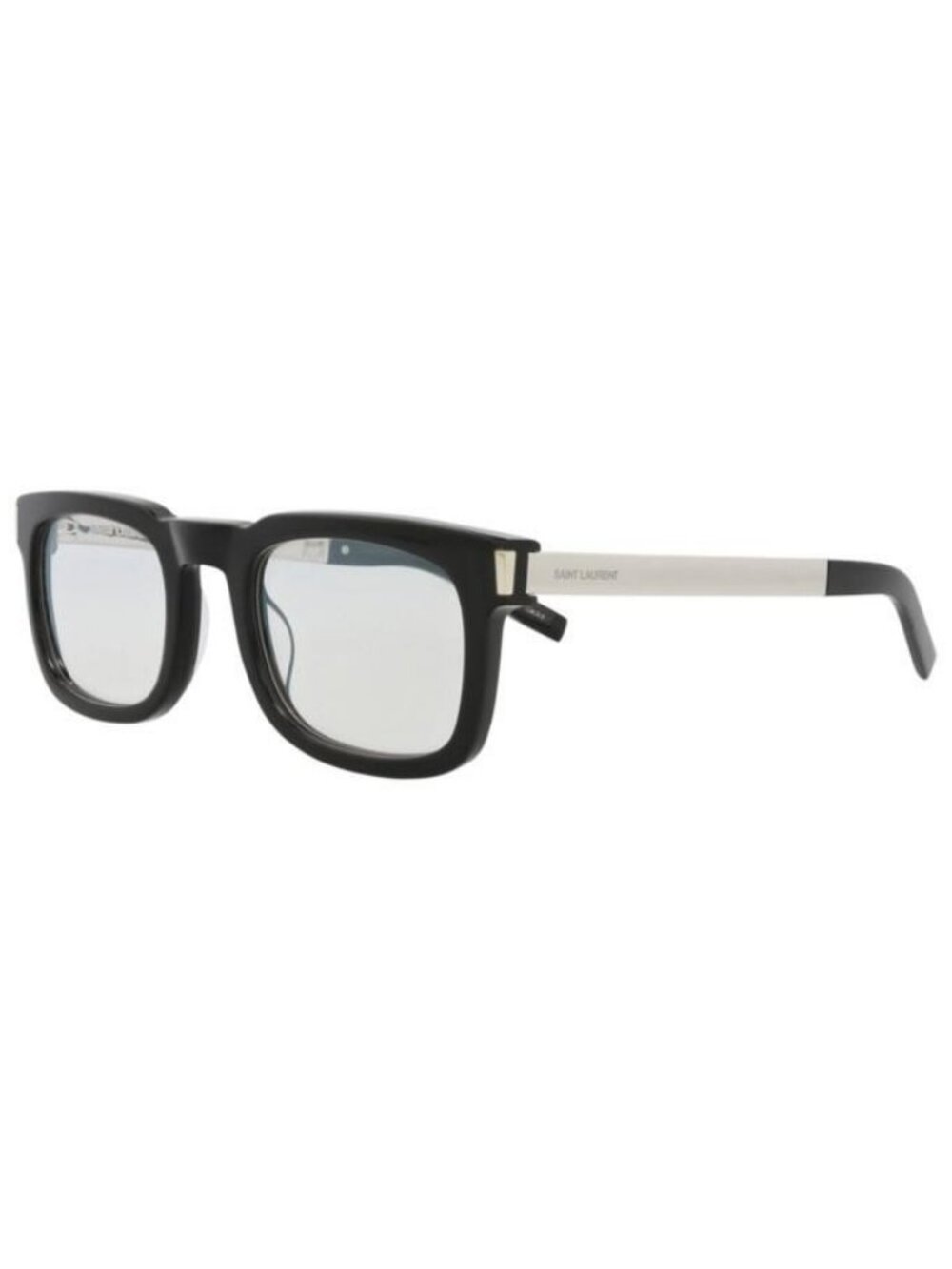 New Saint Laurent Unisex Square/Rectangle Black Silver Transparent Fashion Desig